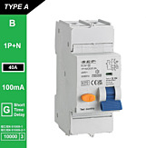 SEP RCM1 Aardlekautom. 1p+n, B40, 100mA, 10kA, Type A[G]