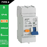 SEP RCM1 Aardlekautom. 1p+n, B63, 300mA, 10kA, Type A[S]