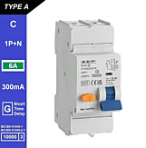 SEP RCM1 Aardlekautom. 1p+n, C06, 300mA, 10kA, Type A[G]