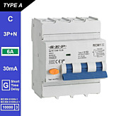 SEP RCM1 Aardlekautom. 3p+n, C06, 30mA, 10kA, Type A[G]