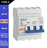 SEP RCM1 Aardlekautom. 3p+n, C10, 30mA, 10kA, Type A[G]
