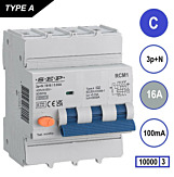 SEP RCM1 Aardlekautom. 3p+n, C16, 100mA, 10kA, Type A