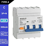 SEP RCM1 Aardlekautom. 3p+n, C20, 300mA, 10kA, Type A[G]