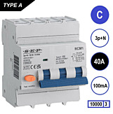 SEP RCM1 Aardlekautom. 3p+n, C40, 100mA, 10kA, Type A