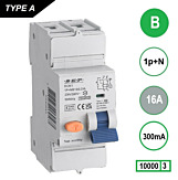 SEP RCM1 Aardlekautom. 1p+n, B16, 300mA, 10kA, Type A