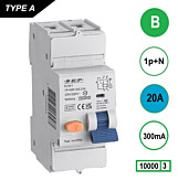 SEP RCM1 Aardlekautom. 1p+n, B20, 300mA, 10kA, Type A