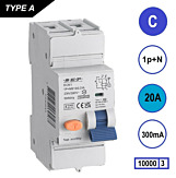 SEP RCM1 Aardlekautom. 1p+n, C20, 300mA, 10kA, Type A