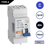 SEP RCM1 Aardlekautom. 1p+n, C40, 100mA, 10kA, Type A