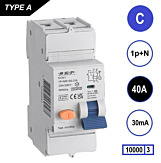 SEP RCM1 Aardlekautom. 1p+n, C40, 30mA, 10kA, Type A